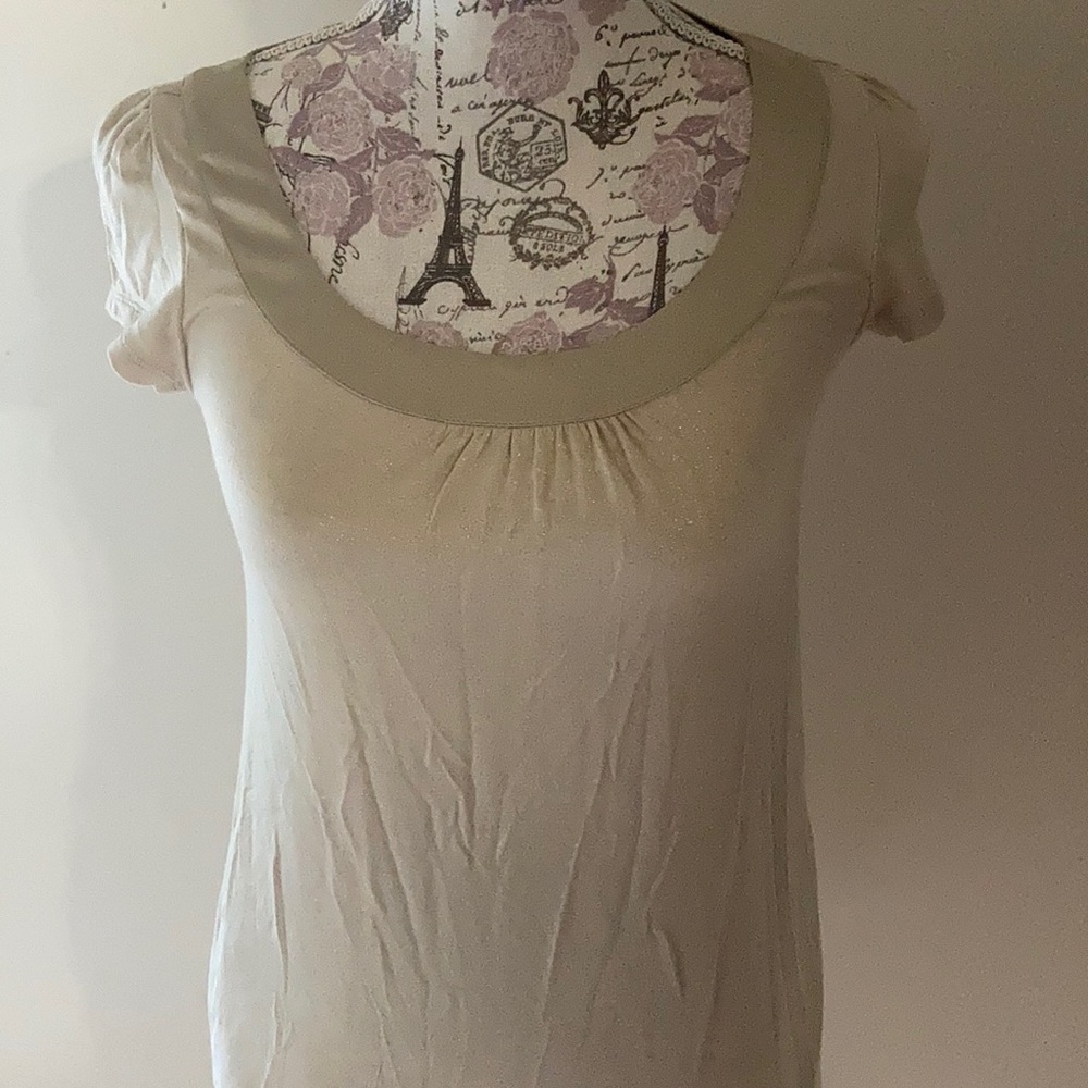 Express women Gold glitter shirt nwt xs